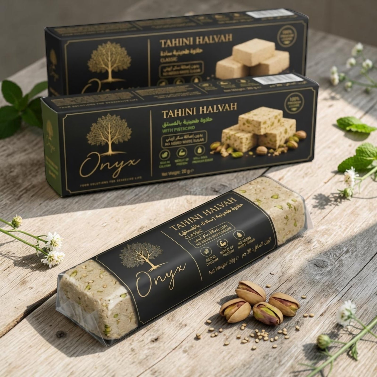 Tahini Halvah (Classic & with Pistachio) - Golden Onyx